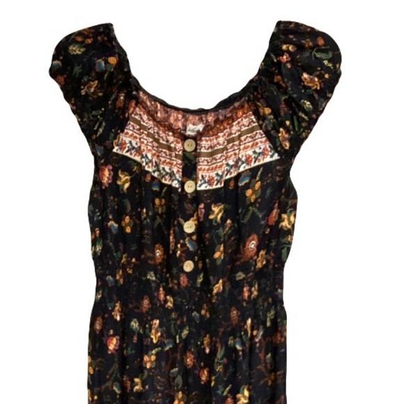 Anthropologie Dresses & Skirts - ANTHROPOLOGIE KINDRED Dress Maxi Boho Peasant Gypsy Sz L